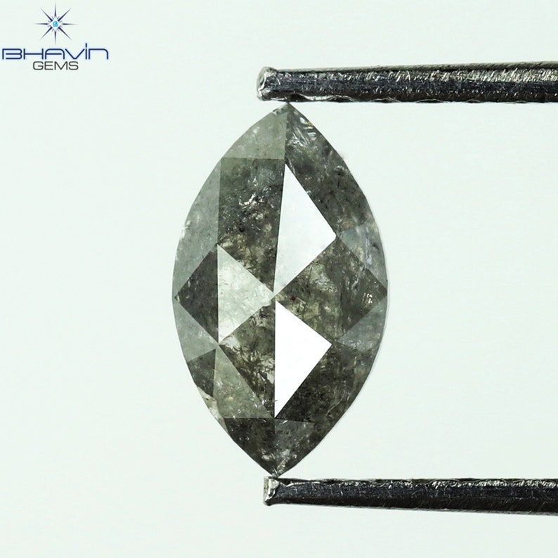 0.71 CT Marquise Diamond Salt And Papper Diamond I3 Clarity (7.44 MM)