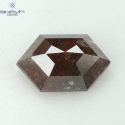 0.88 CT Salt And Pepper Color Hexagon Shape Natural Loose Diamond Clarity I3 (7.65 MM)