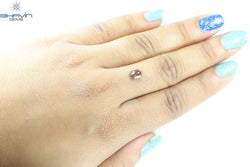 0.88 CT Salt And Pepper Color Hexagon Shape Natural Loose Diamond Clarity I3 (7.65 MM)