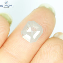 2.14 CT Square Emerald Diamond White Diamond Clarity I3 (8.41 MM)