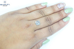 2.14 CT Square Emerald Diamond White Diamond Clarity I3 (8.41 MM)