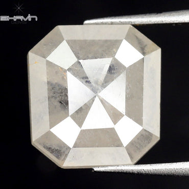 2.14 CT Square Emerald Diamond White Diamond Clarity I3 (8.41 MM)