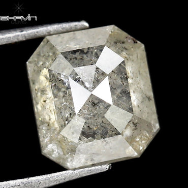 0.86 CT Square Emerald Diamond White Diamond Clarity I3 (5.65 MM)