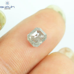 0.86 CT スクエア エメラルド ダイヤモンド ホワイト ダイヤモンド クラリティ I3 (5.65 MM)