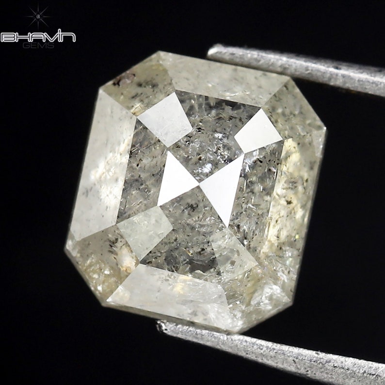 0.86 CT スクエア エメラルド ダイヤモンド ホワイト ダイヤモンド クラリティ I3 (5.65 MM)