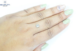 0.86 CT スクエア エメラルド ダイヤモンド ホワイト ダイヤモンド クラリティ I3 (5.65 MM)