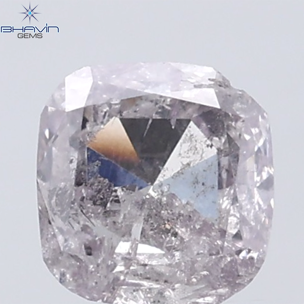 0.32 CT Cushion Diamond Natural Pink Color I3 Clarity (4.23 MM)