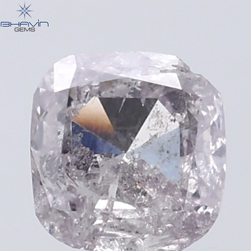 0.32 CT Cushion Diamond Natural Pink Color I3 Clarity (4.23 MM)