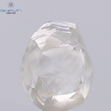 0.91 CT Natural Rough Diamond White Color Clarity VS (5.63 MM)