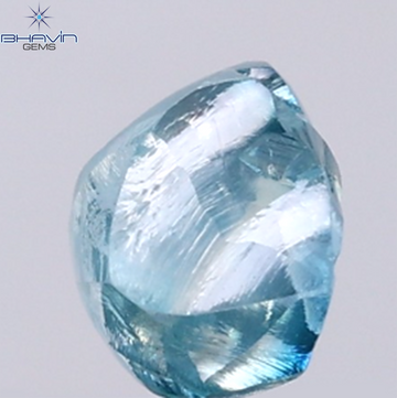 1.56 CT Natural Rough Diamond Enhanced Blue Color Clarity VS (6.74 MM)