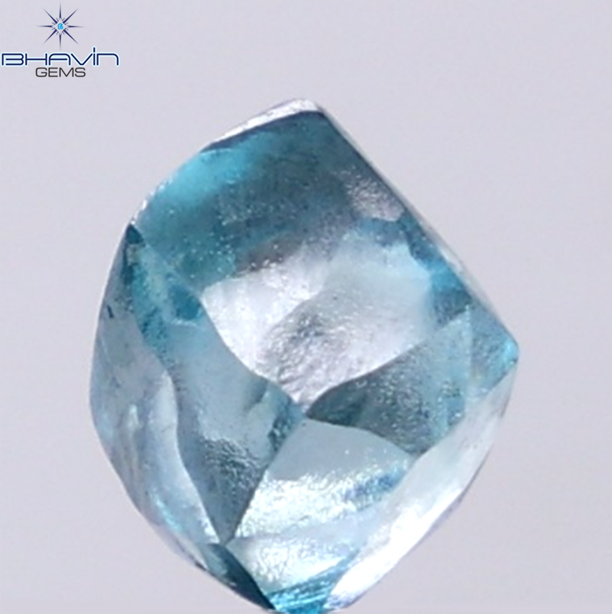1.70 CT Natural Rough Diamond Enhanced Blue Color Clarity VS (7.18 MM)