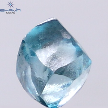 1.70 CT Natural Rough Diamond Enhanced Blue Color Clarity VS (7.18 MM)