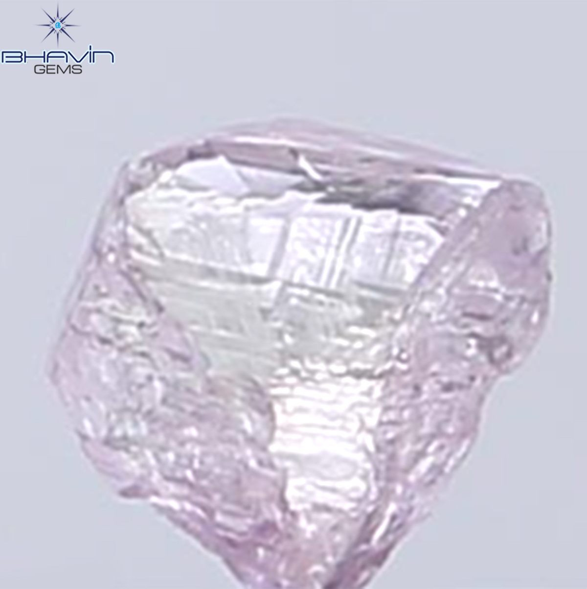 0.32 CT Natural Rough Diamond Pink Color Clarity VS (4.33 MM)