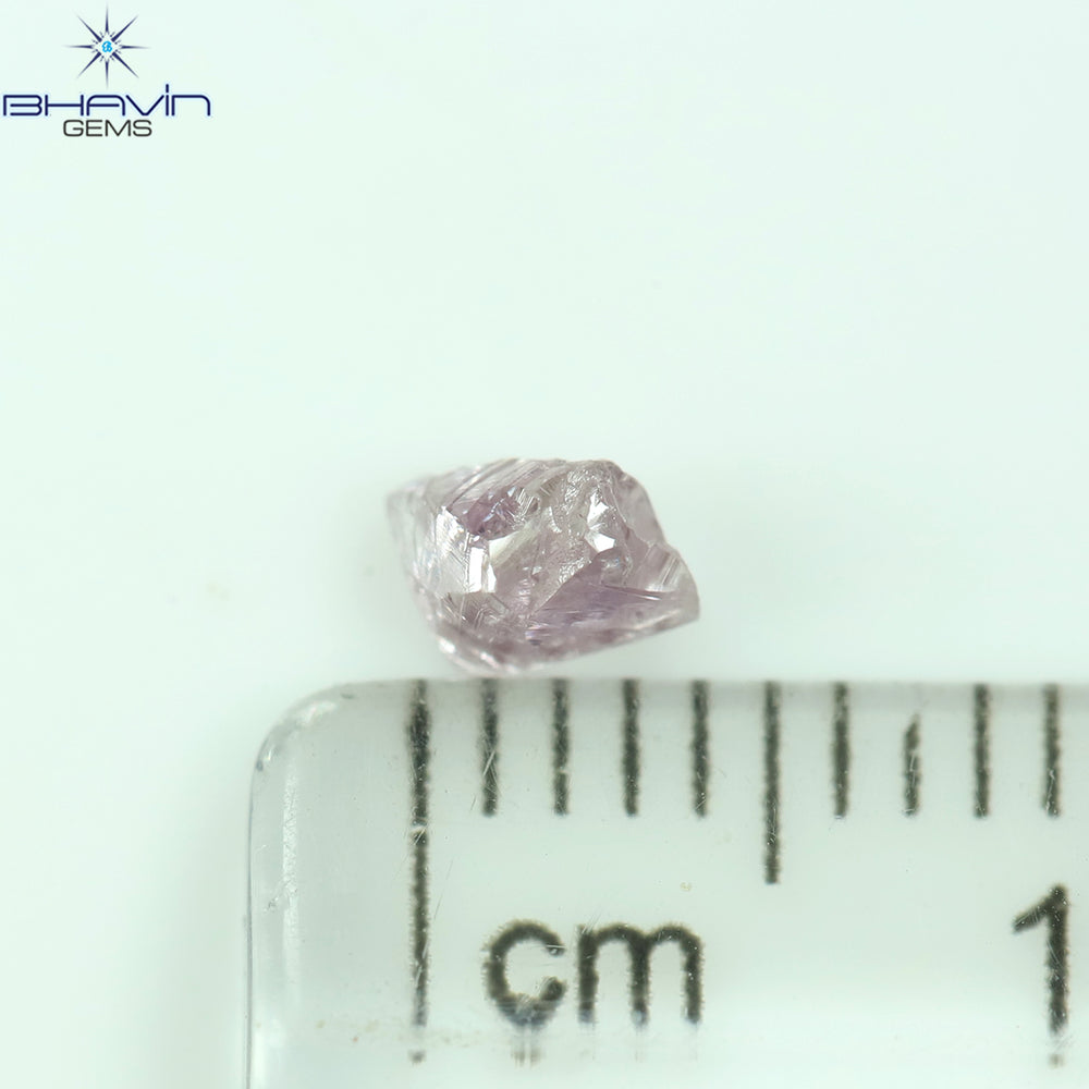 0.35 CT Rough Shape Natural Diamond Pink Color SI Clarity (3.45 MM)