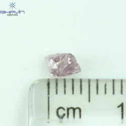 0.35 CT Rough Shape Natural Diamond Pink Color SI Clarity (3.45 MM)