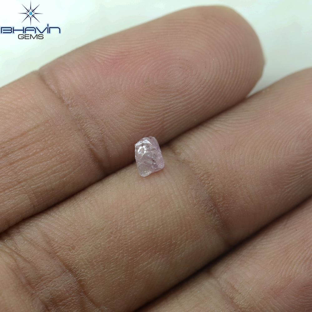 0.35 CT Rough Shape Natural Diamond Pink Color SI Clarity (3.45 MM)