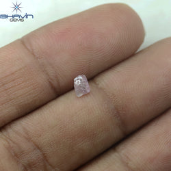0.35 CT Rough Shape Natural Diamond Pink Color SI Clarity (3.45 MM)