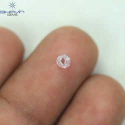 0.90 CT ラフ シェイプ ナチュラル ダイヤモンド ホワイト カラー VS1 クラリティ (5.95 MM)