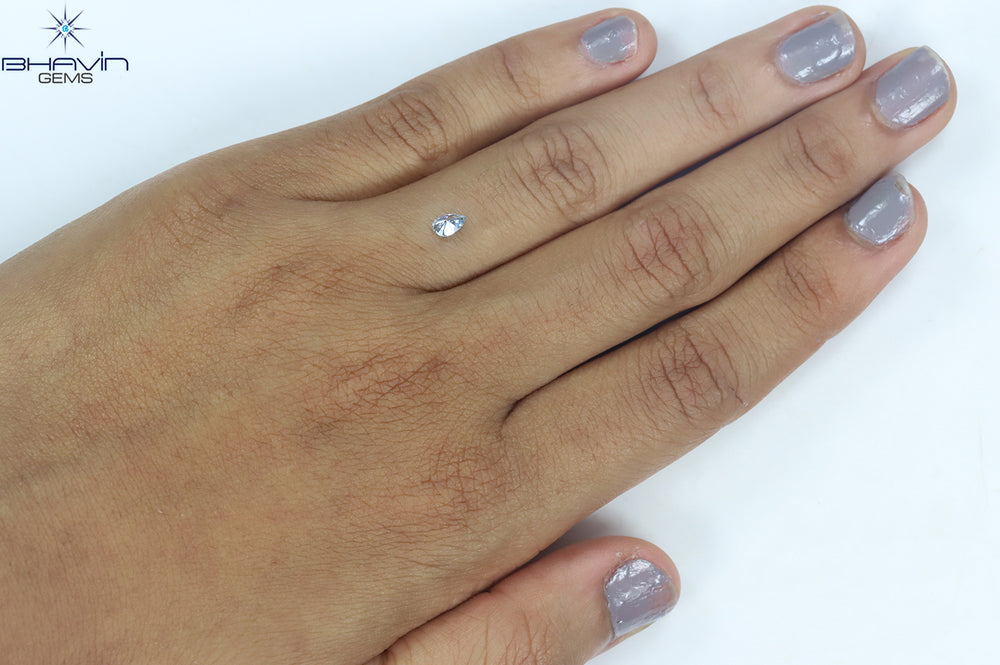 0.18 CT Pear Shape Natural Diamond Blue Color VS1 Clarity (4.70 MM)