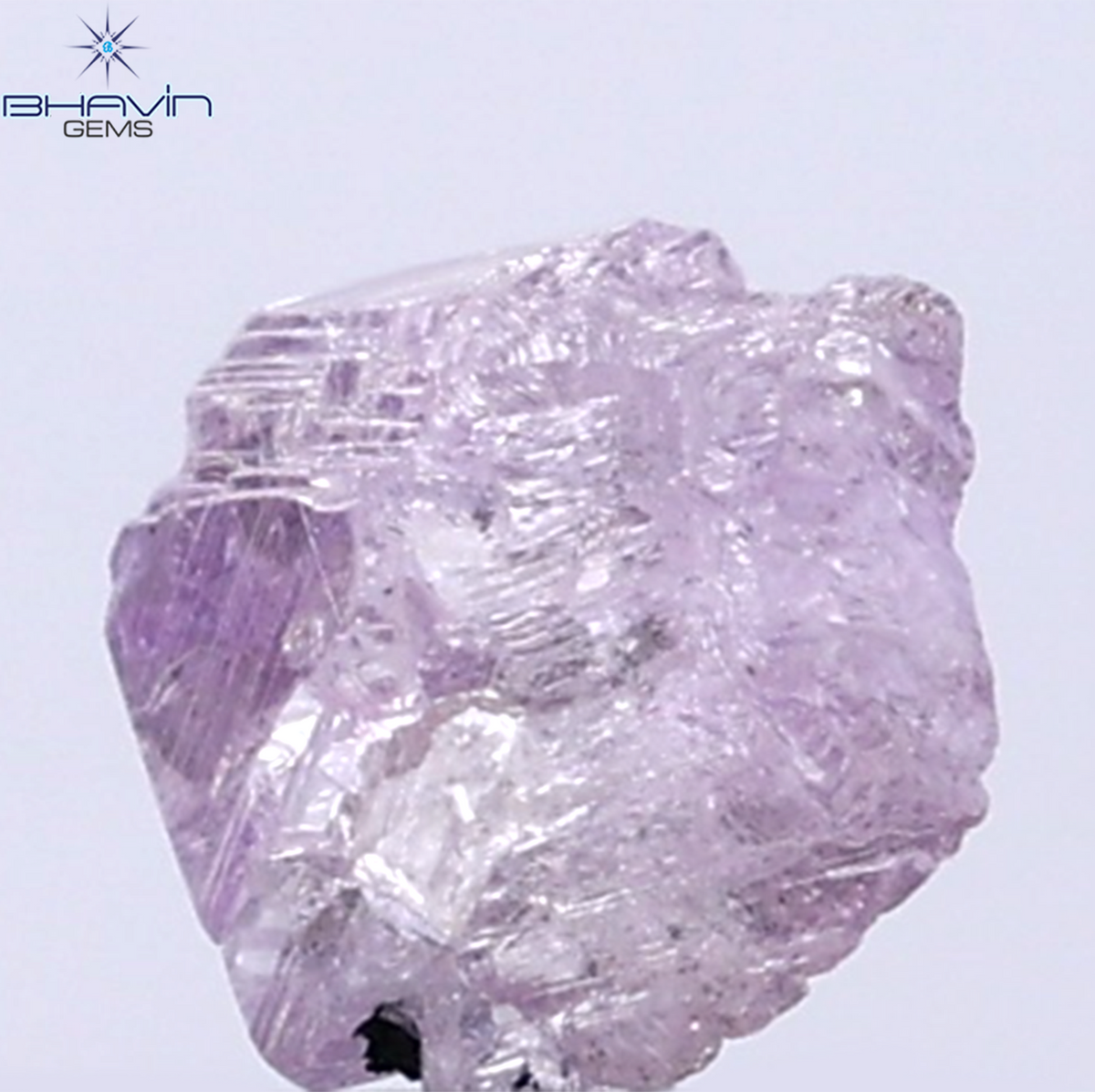 0.53 CT Natural Rough Diamond Pink Color Clarity I2 (5.51 MM)