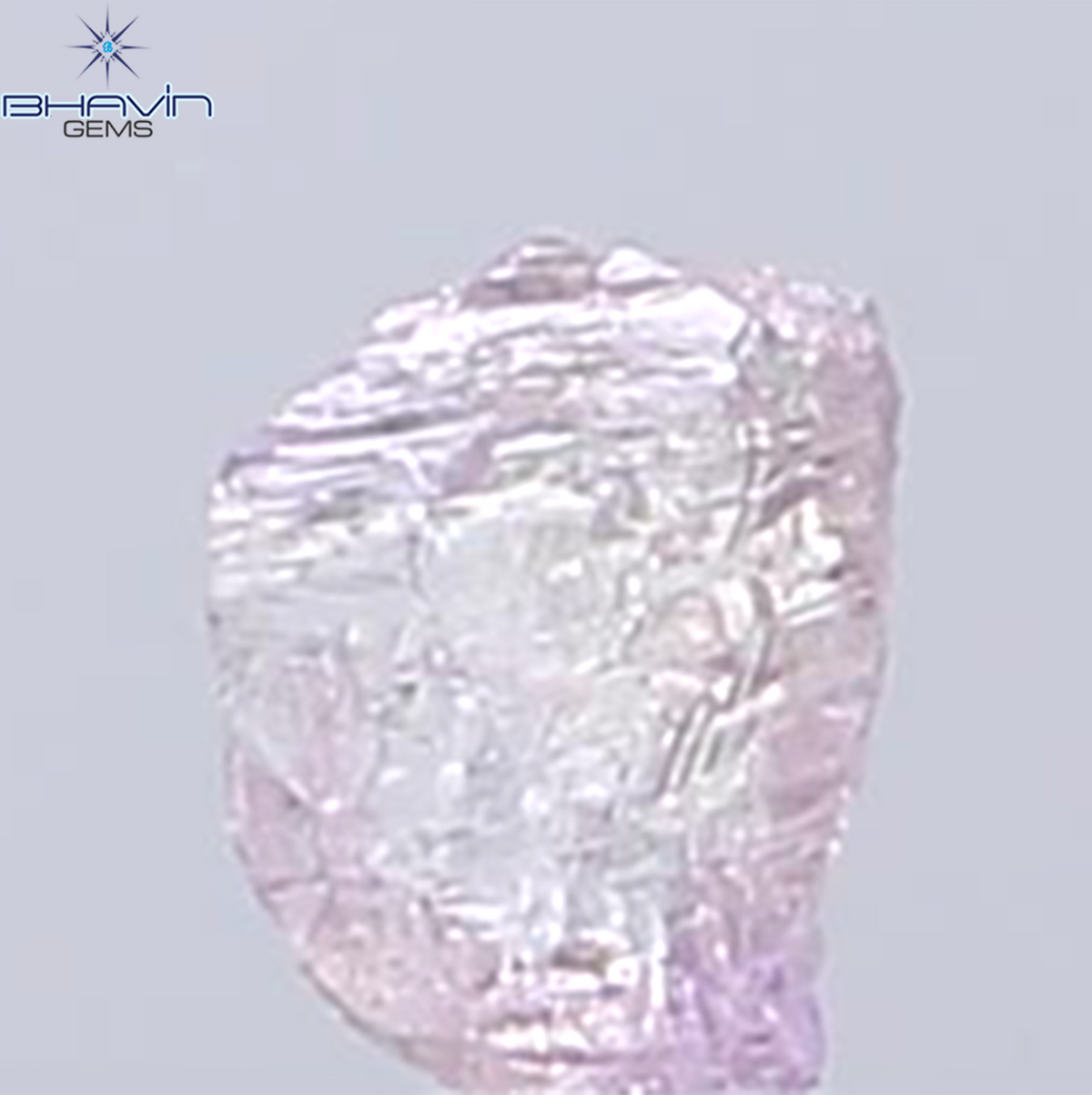 0.19 CT Natural Rough Diamond Pink Color Clarity VS (4.06 MM)