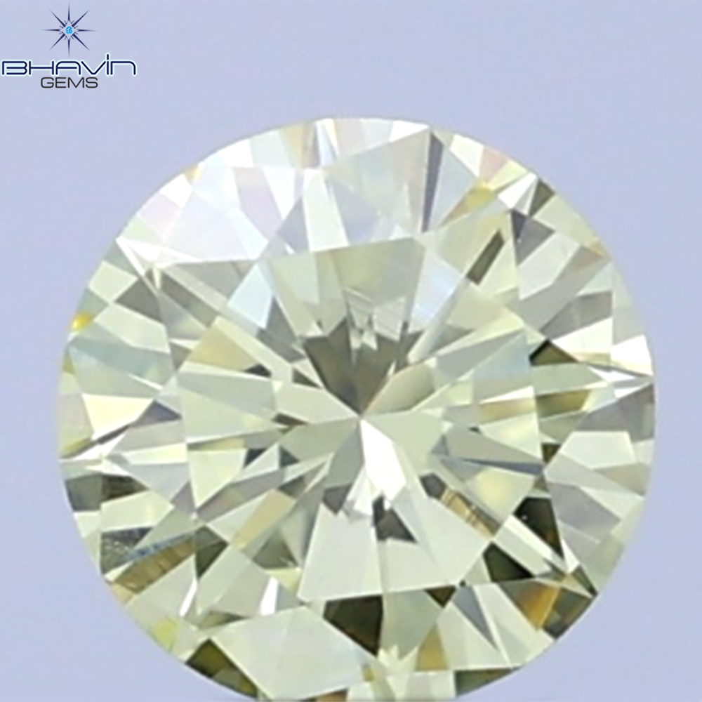 0.19 CT Natural Round Diamond Intense Yellow Color Clarity VS1 (3.83 MM)