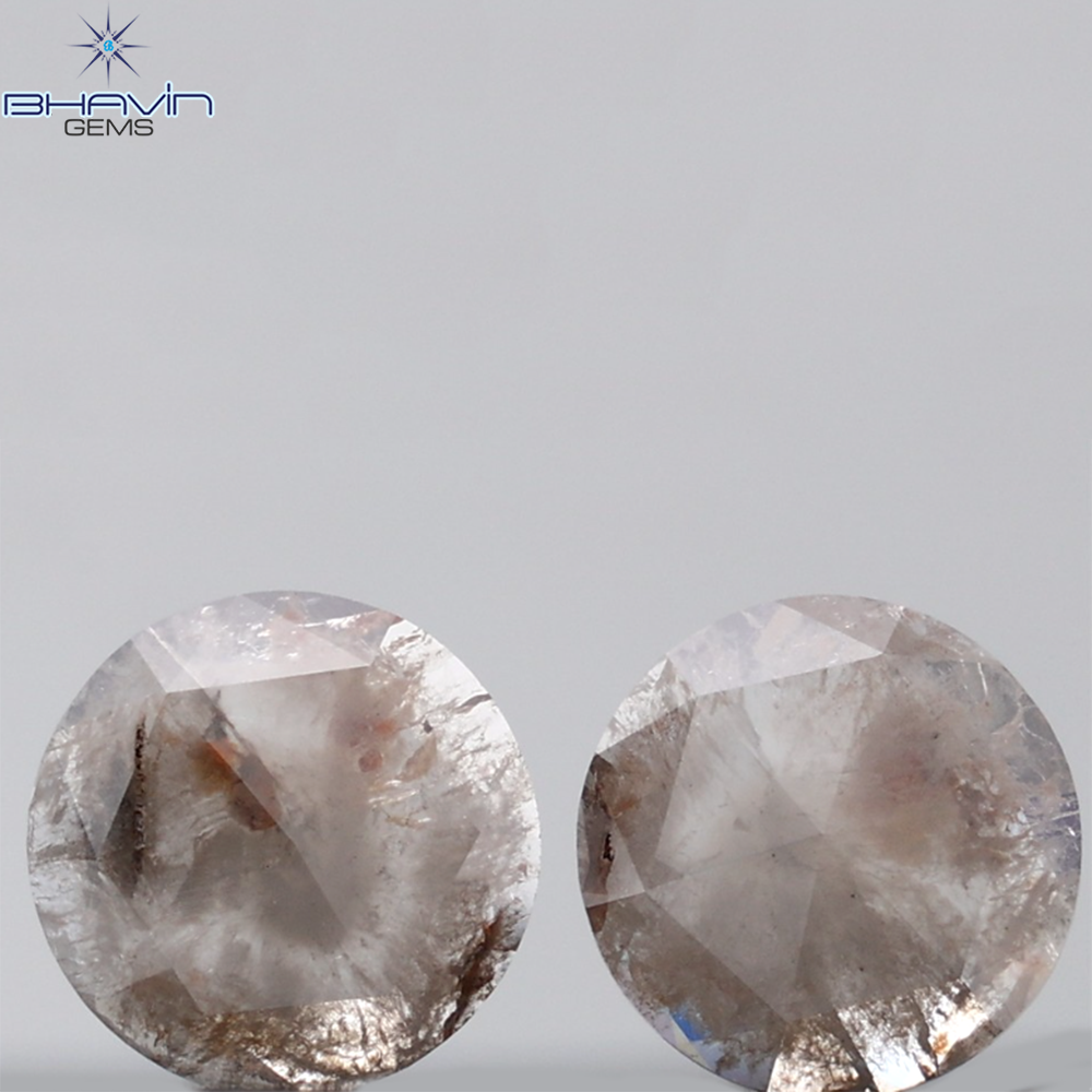 4.64 CT Round Rose Cut Natural Diamond Grey Color I3 Clarity (10.65 MM)