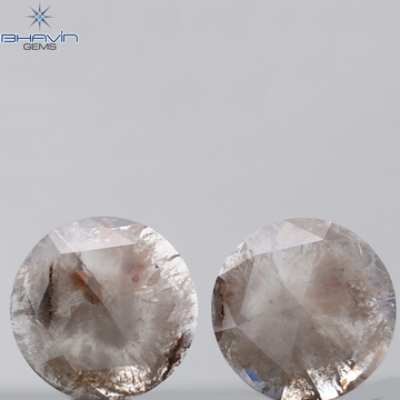 4.64 CT Round Rose Cut Natural Diamond Grey Color I3 Clarity (10.65 MM)