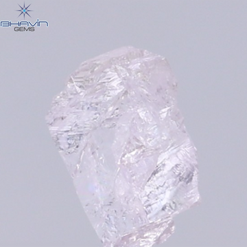 0.39 CT Natural Rough Diamond Pink Color Clarity SI (6.21 MM)