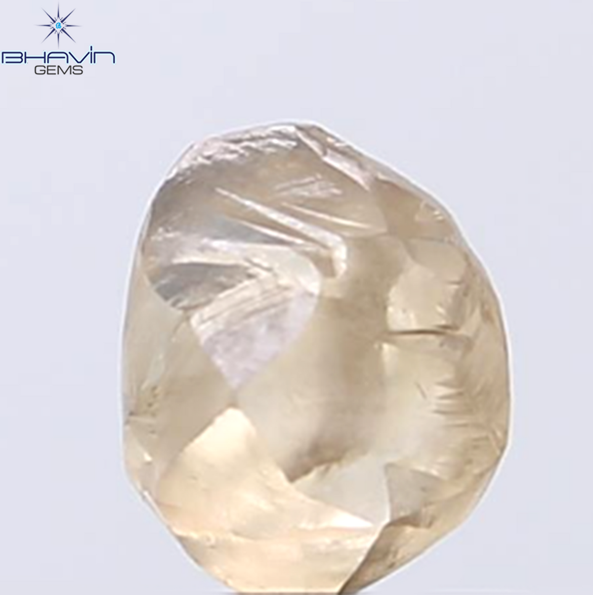 1.55 CT Natural Rough Diamond Brown Color Clarity VS (7.03 MM)