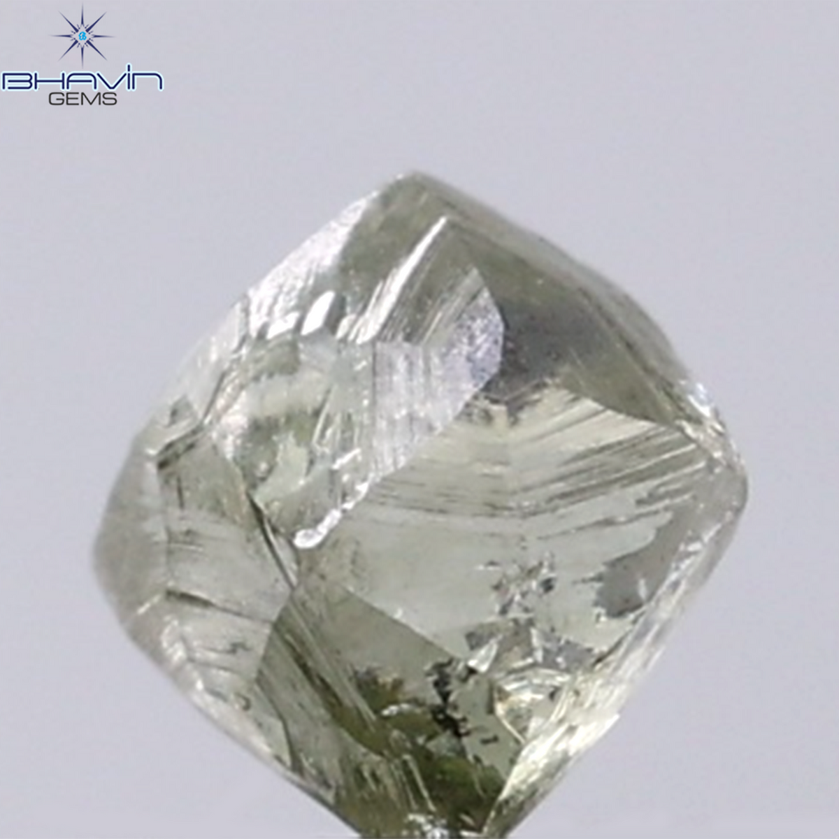 1.21 CT Natural Rough Diamond Green Color Clarity VS (6.14 MM)