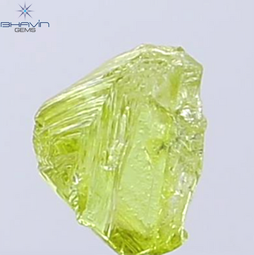 0.66 CT Natural Rough Diamond Yellow Color Clarity VS (5.67 MM)