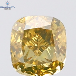 0.81 CT Cushion Diamond Natural Brown Orange Color VS2 Clarity (5.18 MM)