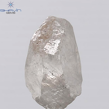 0.44 CT ラフシェイプ ナチュラル ダイヤモンド ブラック グレー (ソルト アンド パッパー) カラー I3 クラリティ (4.95 MM)