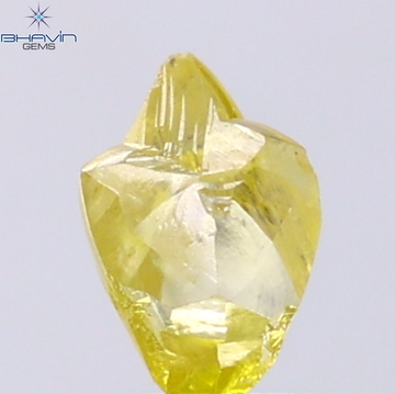 0.99 CT Natural Rough Diamond Enhanced Yellow Color Clarity VS (8.06 MM)
