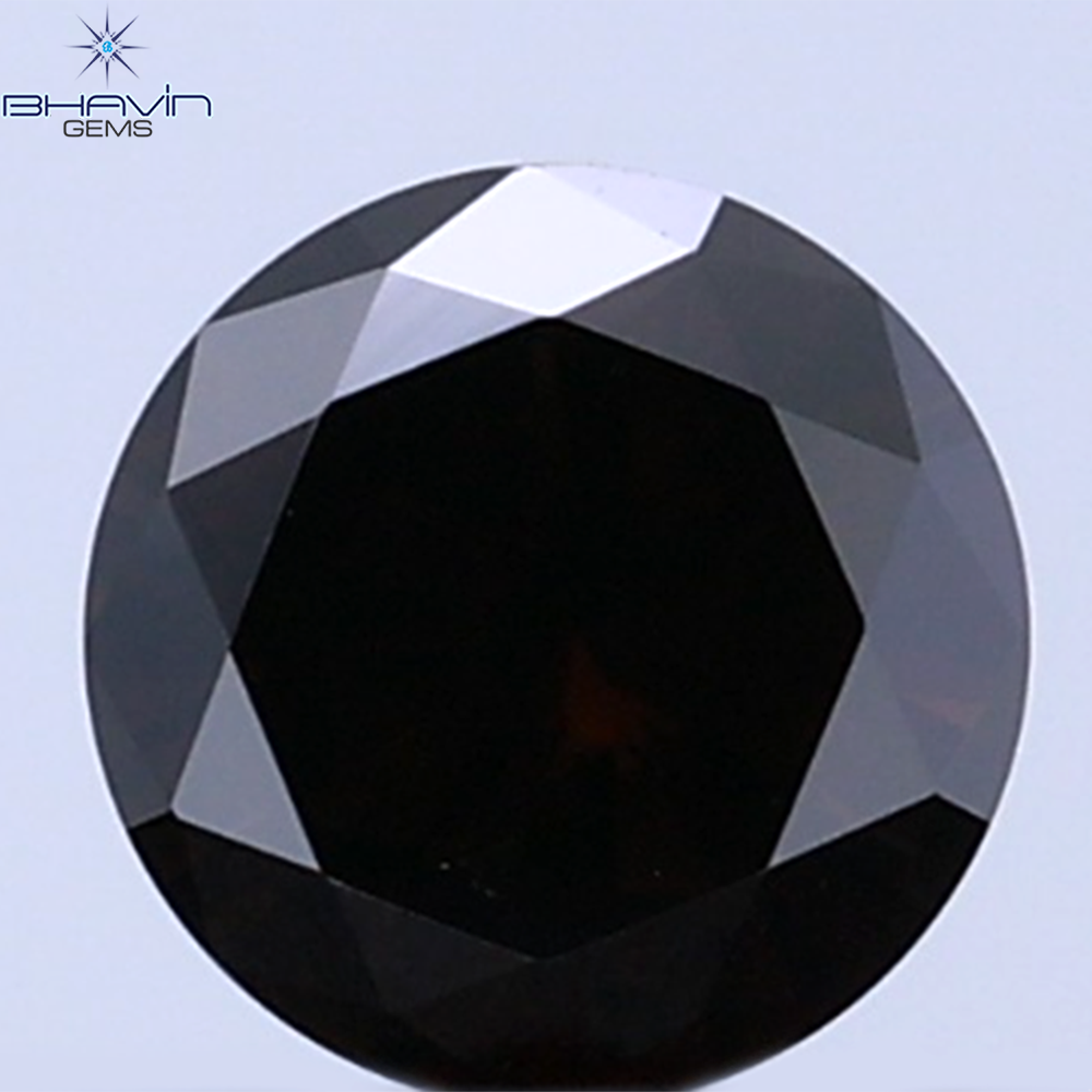0.28 CT Natural Round Diamond Dark Brown Color Clarity VS2 (4.27 MM)