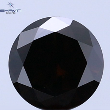 0.28 CT Natural Round Diamond Dark Brown Color Clarity VS2 (4.27 MM)