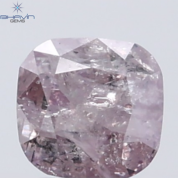0.35 CT Cushion Diamond Natural Pink Color I3 Clarity (3.76 MM)