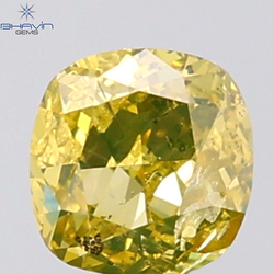 1.01 CT Cushion Diamond Natural Brown Yellow Color SI2 Clarity (5.40 MM)