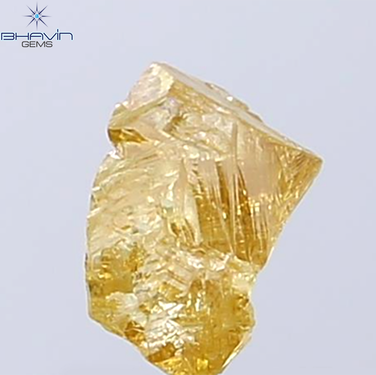 0.66 CT Natural Rough Diamond Orange Color Clarity VS (6.71 MM)