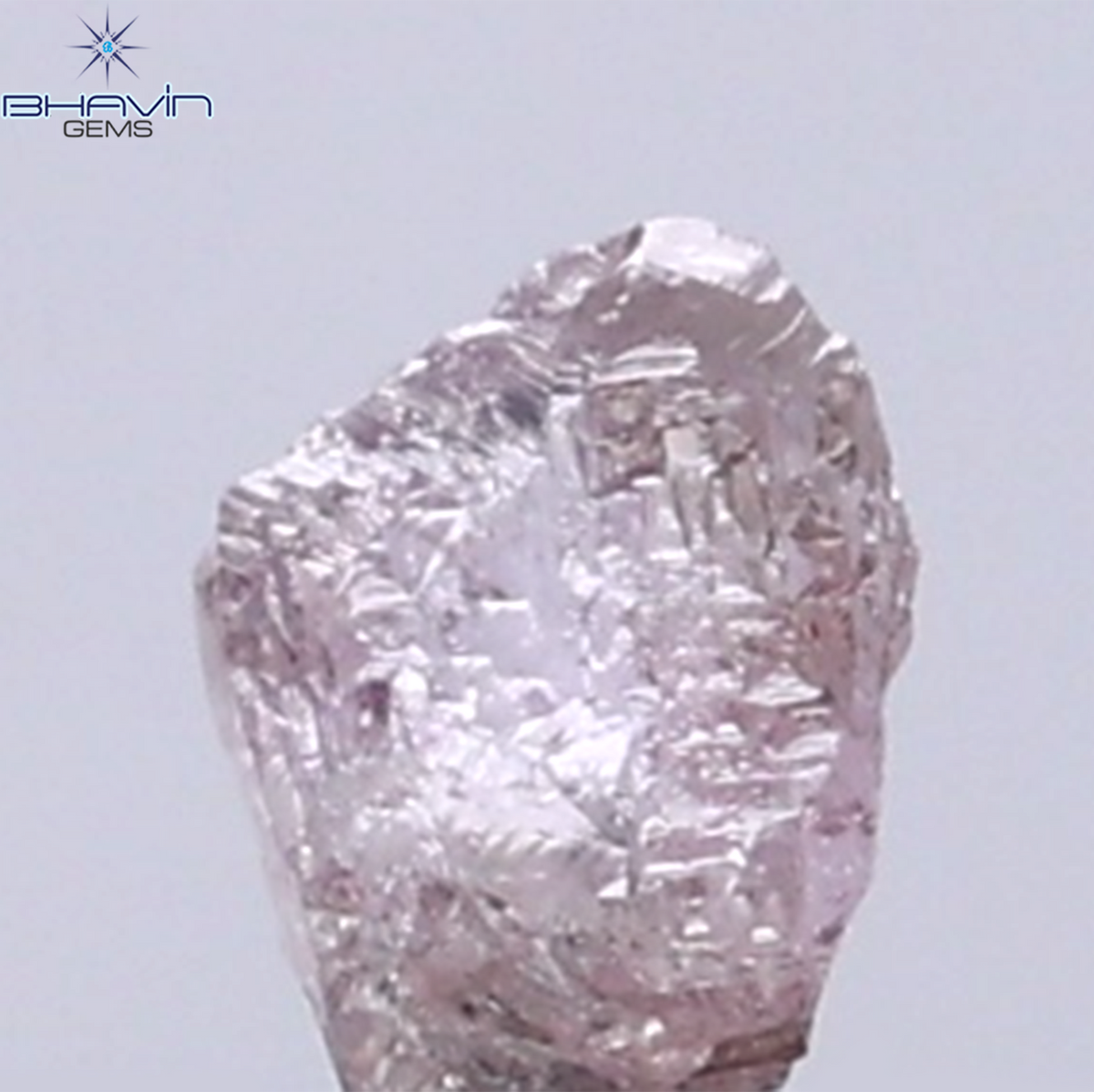 0.16 CT Natural Rough Diamond Pink Color Clarity SI (4.05 MM)