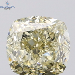 1.04 CT Cushion Diamond Natural Brown Yellow Color VS2 Clarity (5.54 MM)