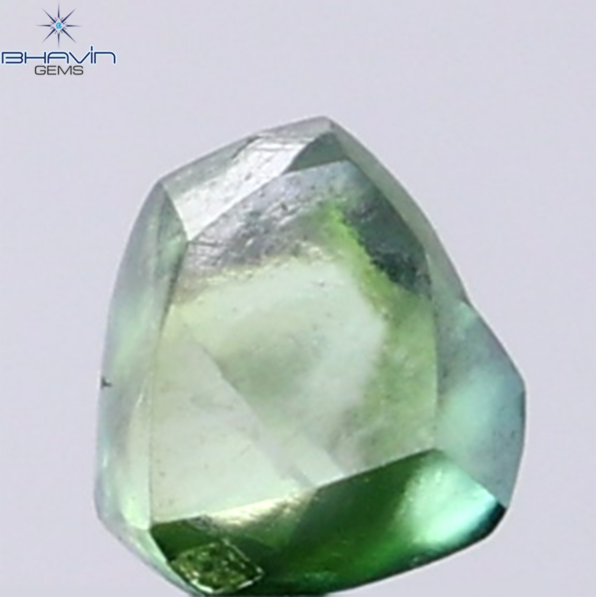 0.99 CT Natural Rough Diamond Enhanced Green Color Clarity VS (5.94 MM)