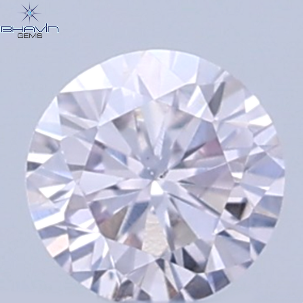 0.04 CT Natural Round Diamond Pink Color Clarity SI (2.00 MM)