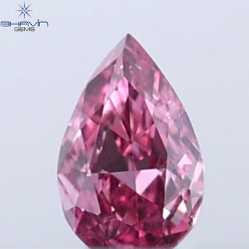 0.02 CT Pear Shape Natural Diamond Pink Color VS2 Clarity (2.36 MM)