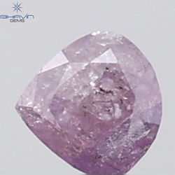 0.34 CT Heart Diamond Natural Pink Color I3 Clarity (4.44 MM)