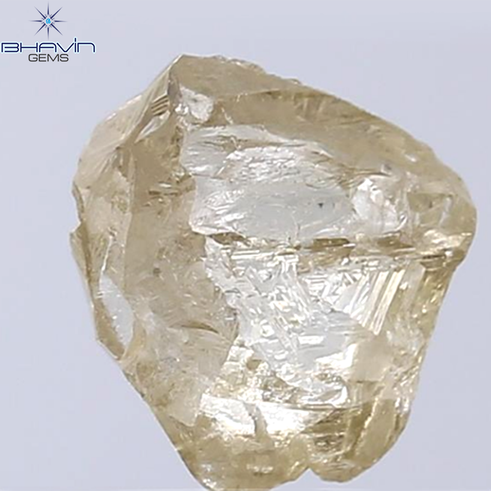 2.30 CT Rough Shape Natural Diamond Green Yellow Color SI Clarity (9.55 MM)