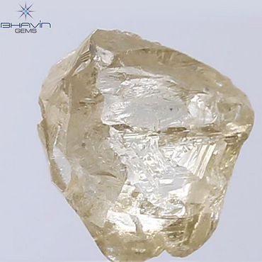 2.30 CT Rough Shape Natural Diamond Green Yellow Color SI Clarity (9.55 MM)