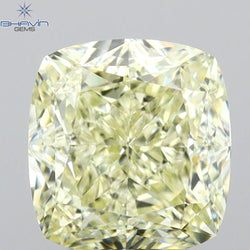 GIA認定 1.27 CT クッションダイヤモンド イエローカラー 天然ダイヤモンド VS1 クラリティ (5.97 MM)