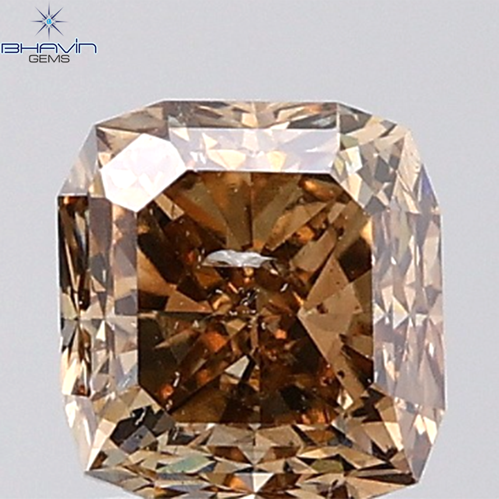 1.35 CT Cushion Diamond Natural Brown Color SI2 Clarity (5.65 MM)